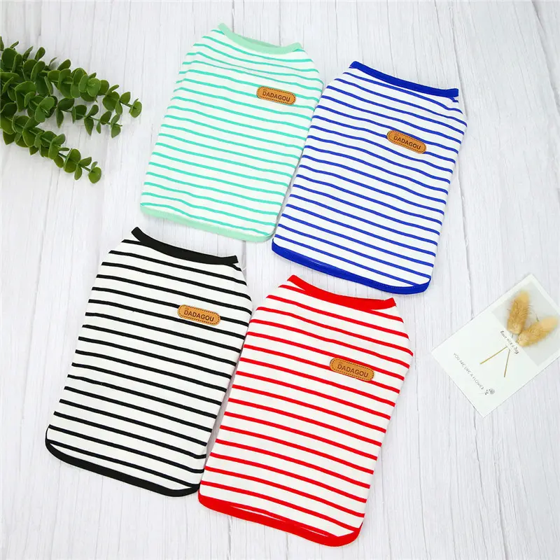 Pet Clothing Spring And Summer Leisure Striped