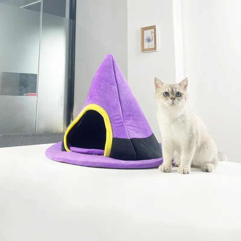 Halloween Witch Hat Cat Nest Cute Shape