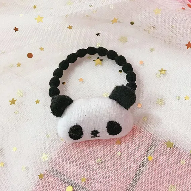 Cute Panda Barrettes Hair Ring Fashion Ornament Lesser Panda Hair Bands - Shop at LoveMi