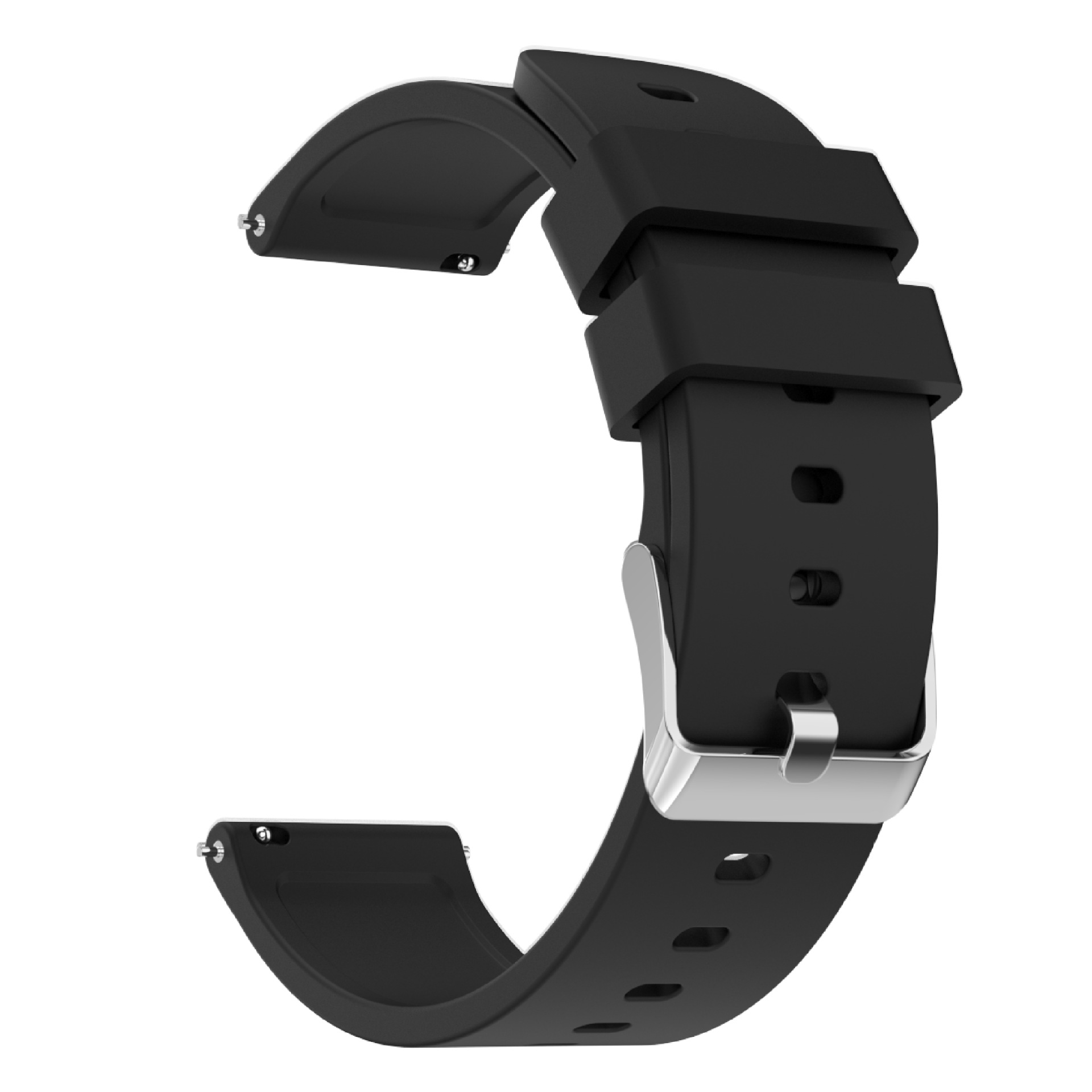 Sporty Solid-color Silicone Watch Strap