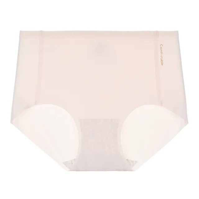Ice Silk Underwear For Women Traceless Mid Waist Cotton Crotch Antibacterial Light Pink - Shop at LoveMi