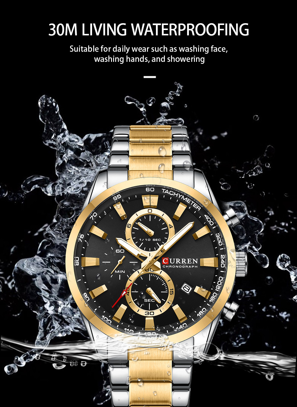 Men's Steel Belt Six-pin Chronograph Quartz Watch - Image 22