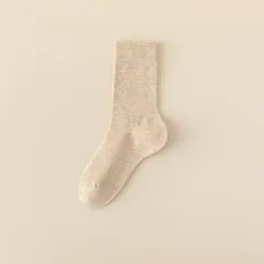 Socks Women's Mid Tube Stockings Silicone Anti-heel - Light Khaki - View 1