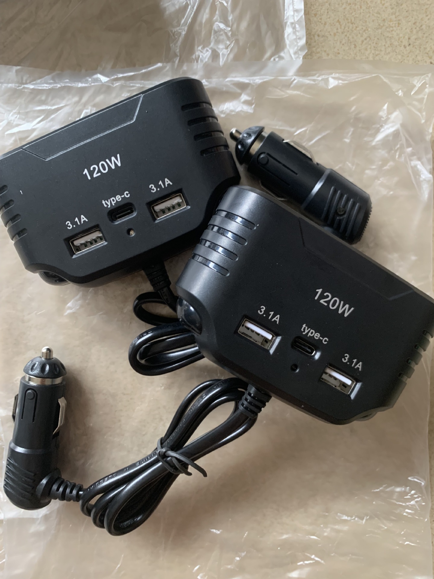 Title 1, High-Power Car One-Three Converter Charger Fast...