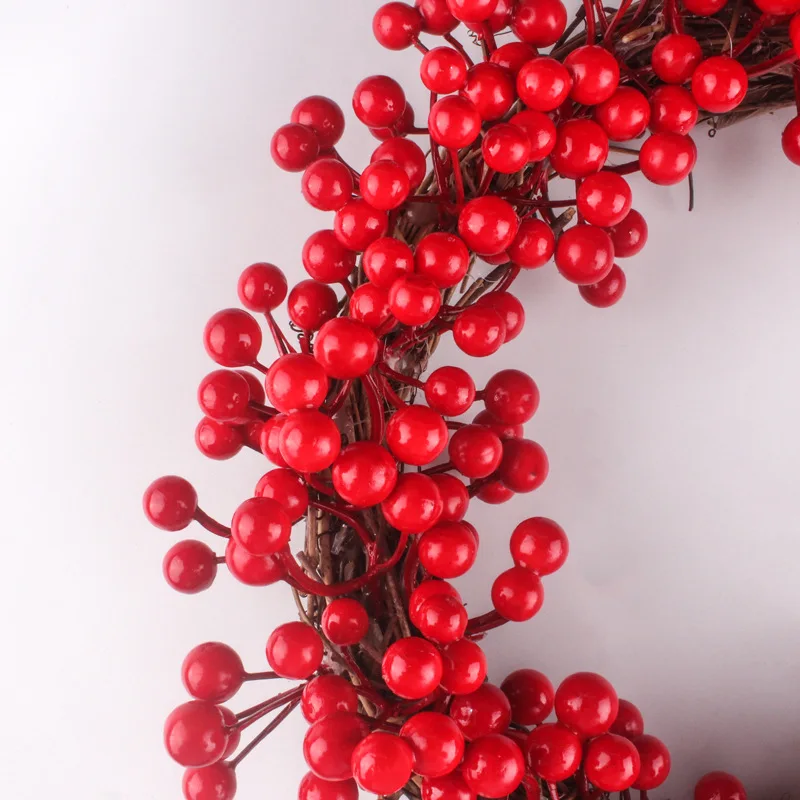 Title 14, Simulation berry red fruit wreath, a beautiful ...