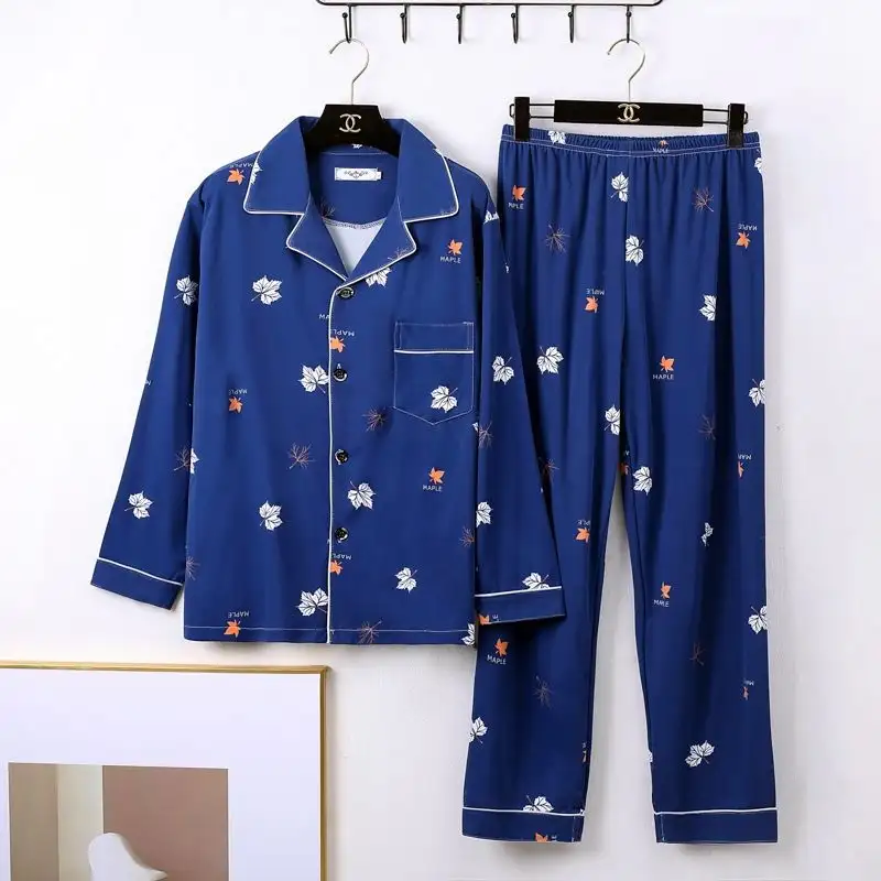 Mens Minimalist Long Sleeve Loungewear Pajamas