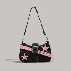 Original Niche Design One Shoulder Baguette Bag Women - Black - View 1