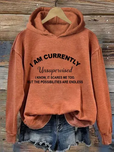 Loose European And American New Hoodie 00286Orange - Shop at LoveMi