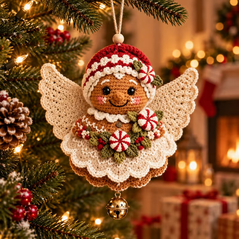 DIY Crochet Christmas Angel Ornament Kit 5