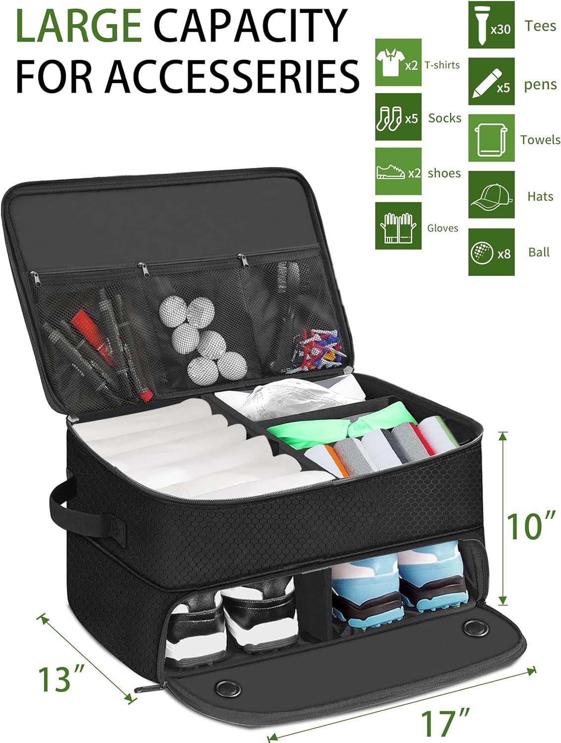Golf Trunk Storage Box Waterproof Car Golf Locker Car Storage Bag — foto 8