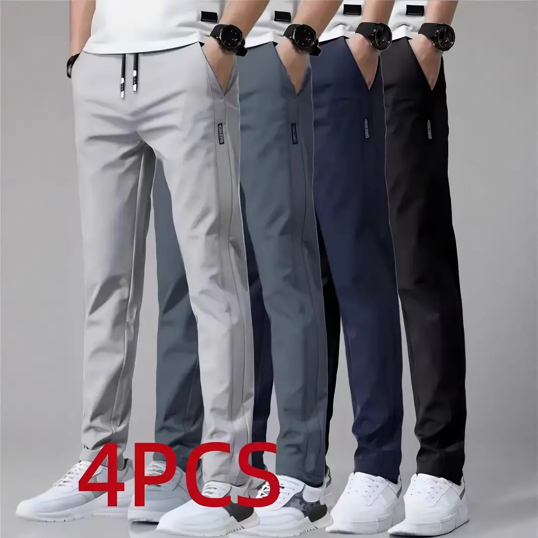 Mens Casual Straight-leg Long Pants