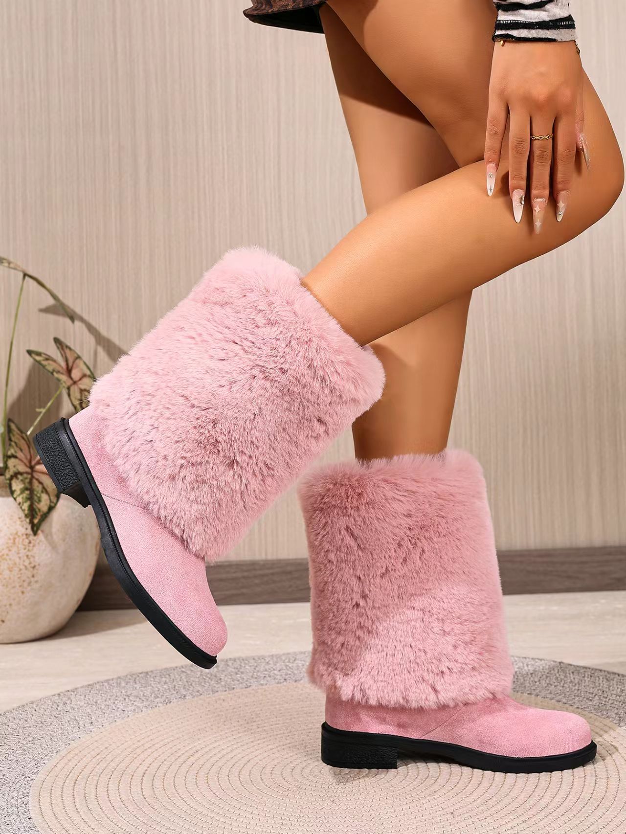 Women’s Chunky Heel Snow Boots