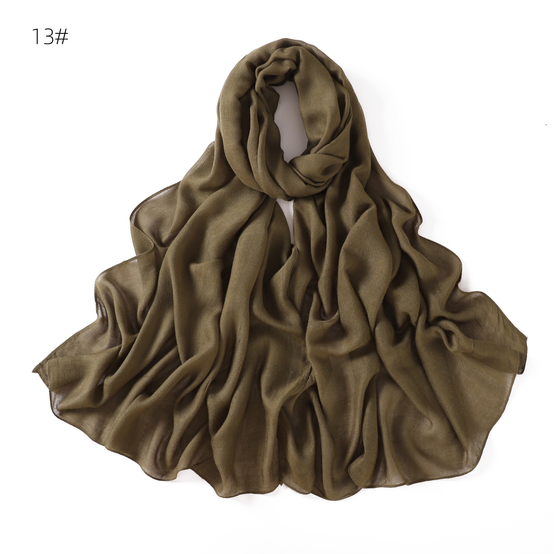 Modal Solid-color Thin-edged Breathable Headscarf