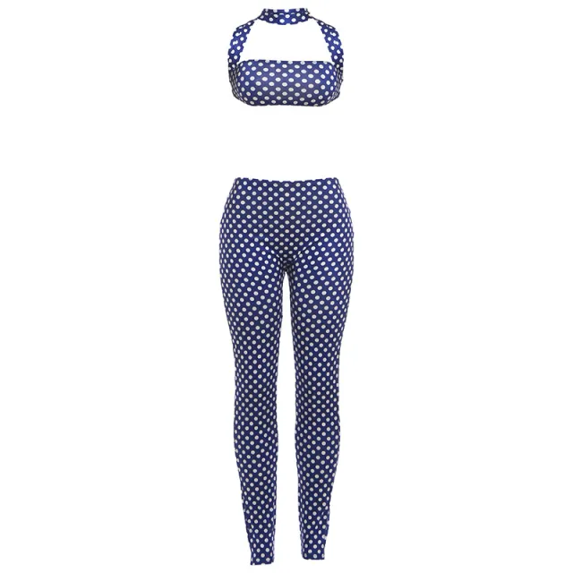 AutumnWinter Sexy Sleeveless Tube Top Set For Curvy Blue - Shop at LoveMi