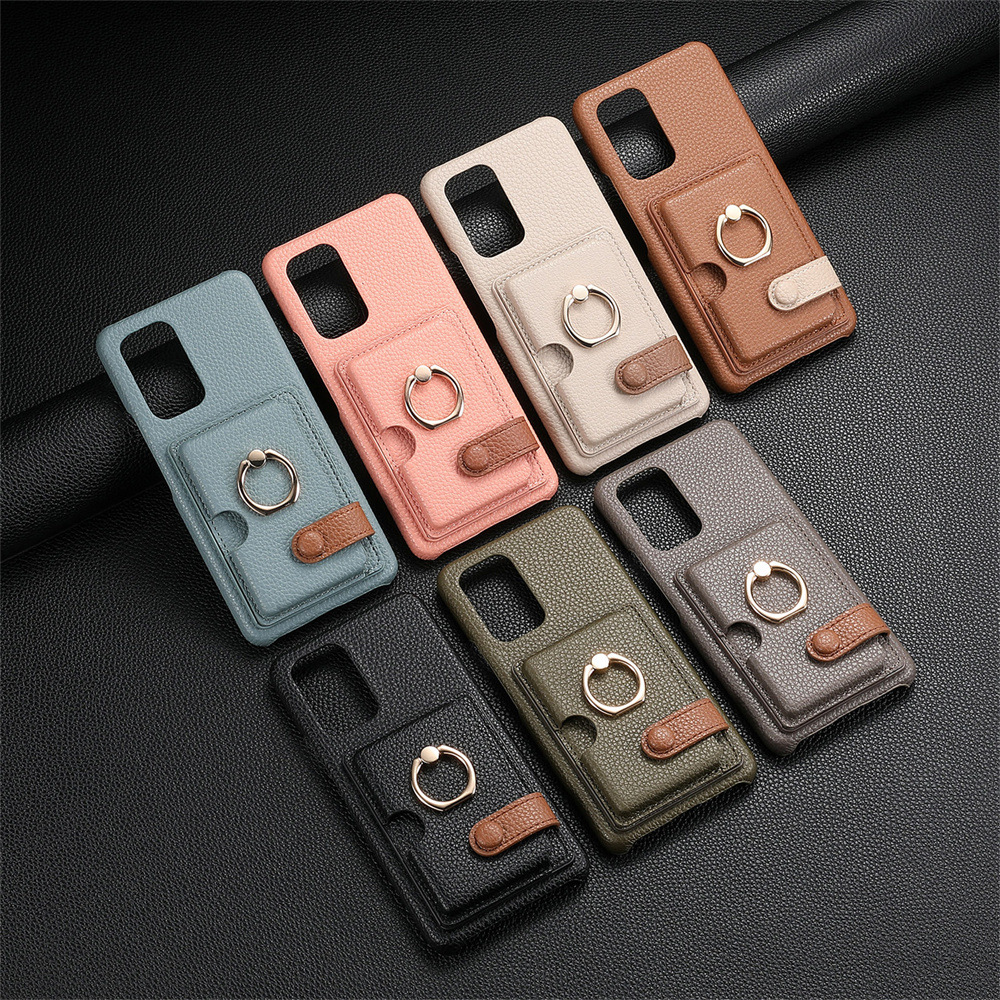 Simple And High-end Lychee-patterned Edge-coated Phone Case