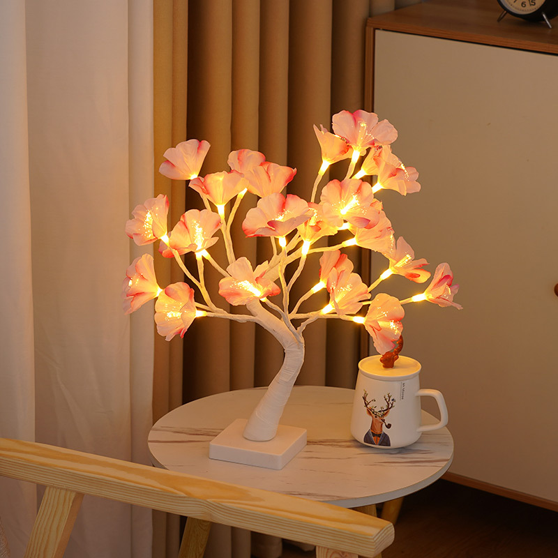 Tree Lamp Pink Floral