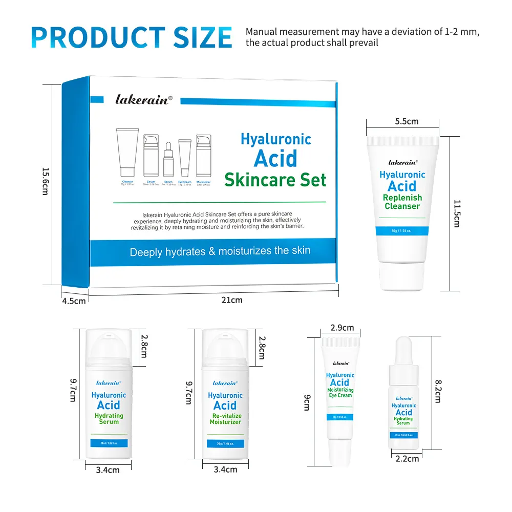 Hyaluronic Acid Skin Care Set Facial Dry Hydrating - Skin Care Product Set