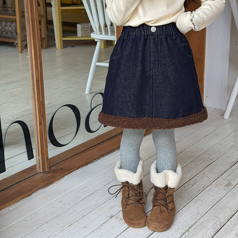 Thick Warm And Stylish A-line Skirt For Kids