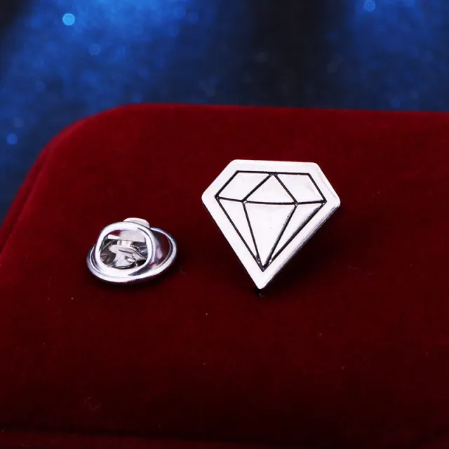 Korean Style Elegant Small Diamond Brooch Mini Style Small Pin Buckle Silver - Shop at LoveMi