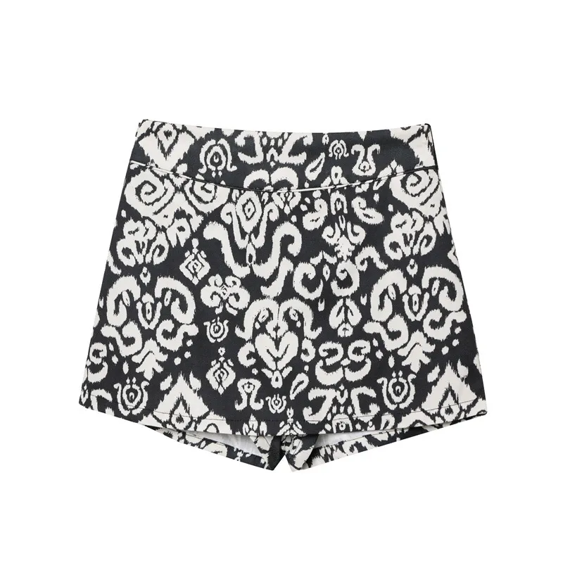 Fashion Printed Vest Casual Shorts - Pants-L