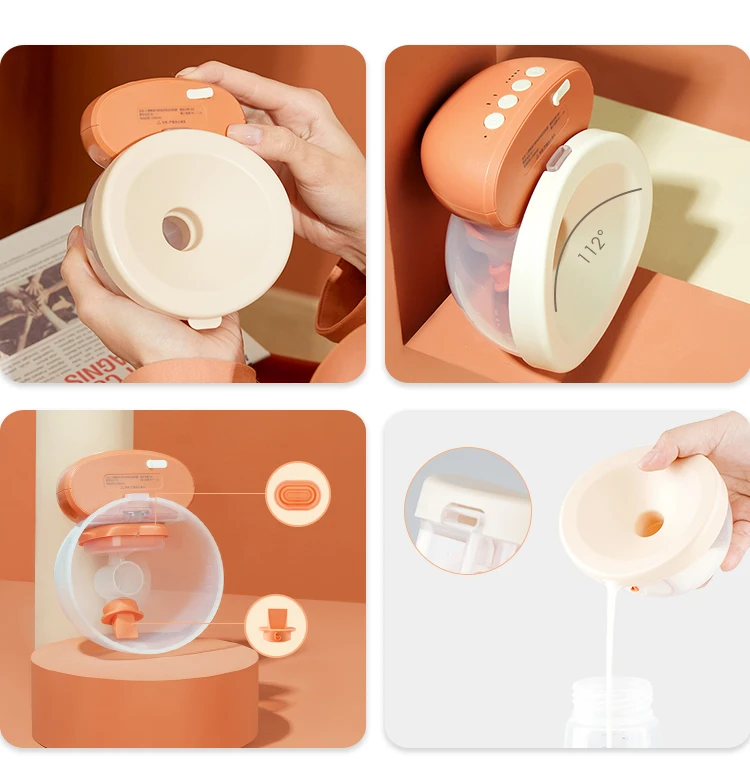 PH740670 Hands Free Wireless Breast Pump Cup Electric Portable Wearable Breast Pumps For Women