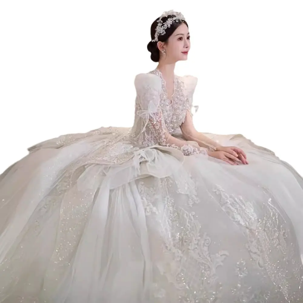 Bride Main Yarn Long Sleeve Heavy Industry