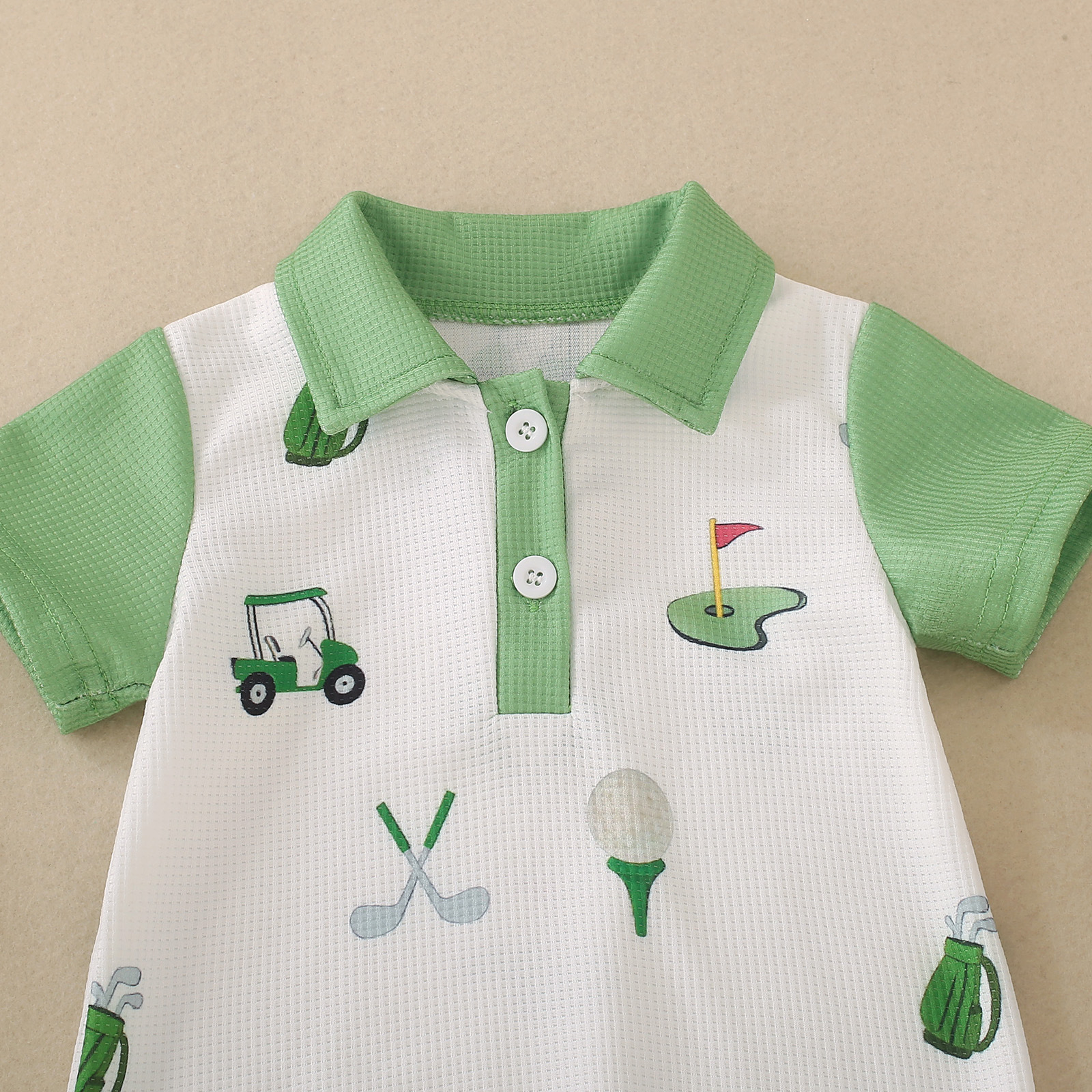 Golf-patterned Onesie Romper For Children — foto 3