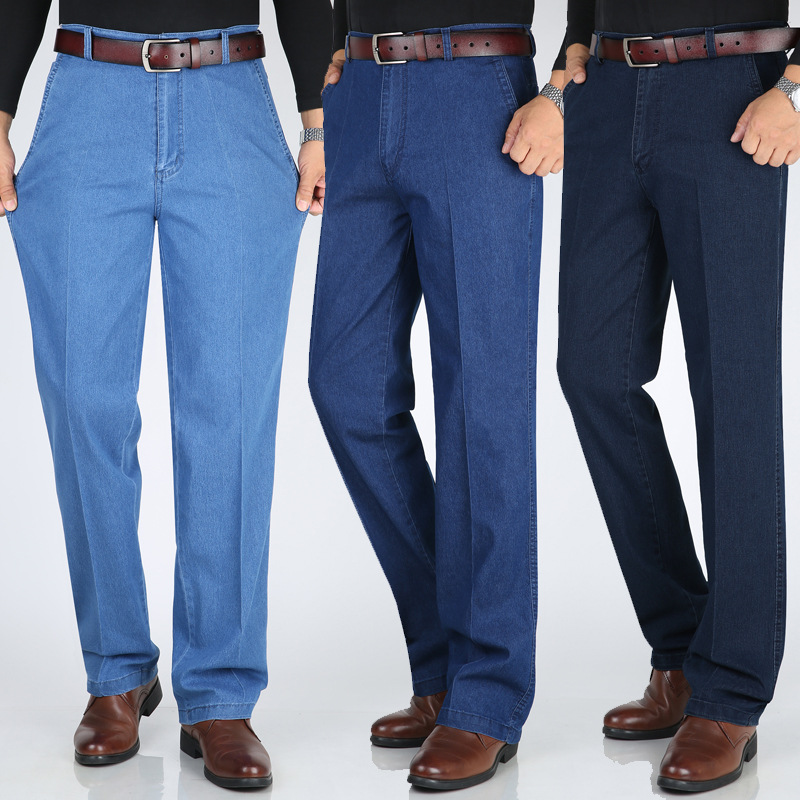 Middle Aged Men's Jeans For Autumn And Winter