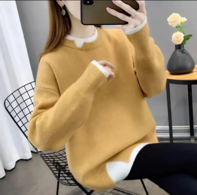 All matching Loose Knitted Pullover Top Orange - Shop at LoveMi