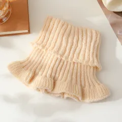 Autumn And Winter Women's New Knitted Pullover Scarf Warm - Adult Scarf Beige - View 1