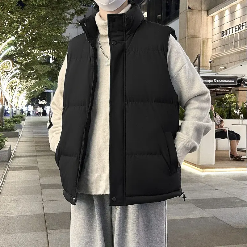 Stand Collar Vest Winter Loose Plus Size