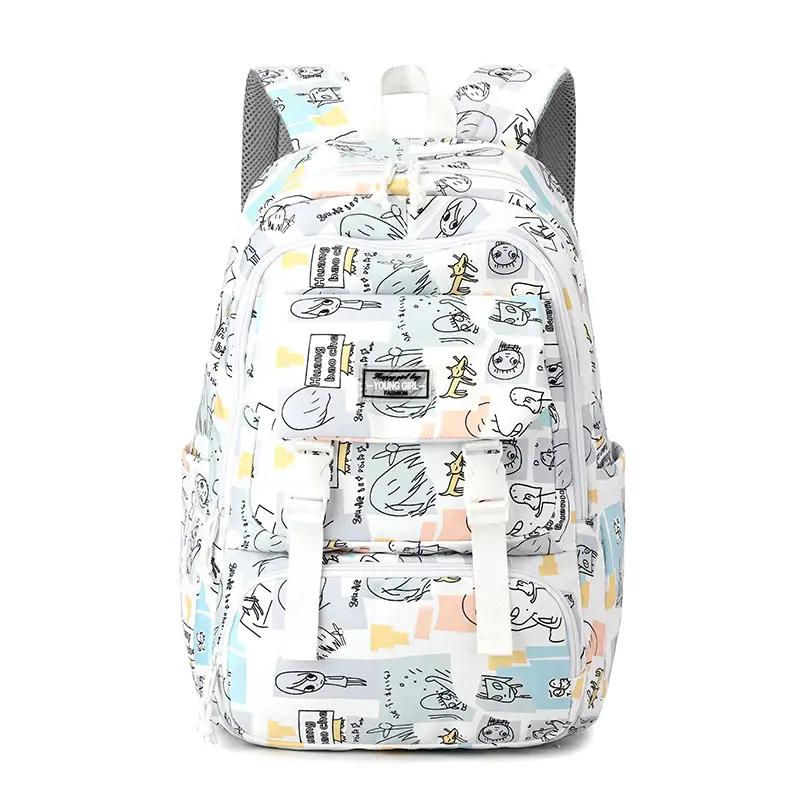 Printed Lightweight Backpack Large Capacity Middle School Student Schoolbag