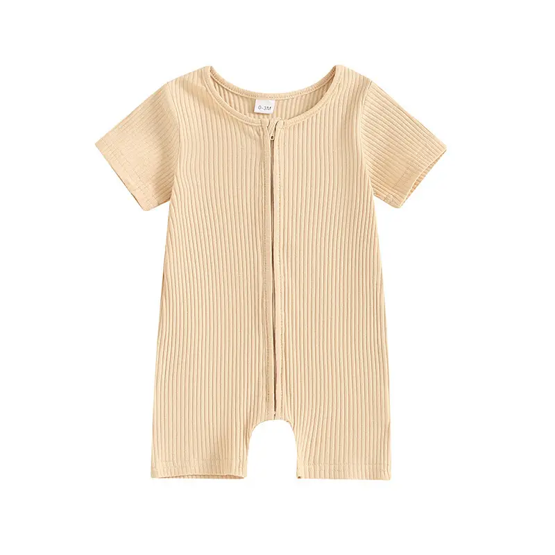 Baby Jumpsuit Zipper Short Sleeve