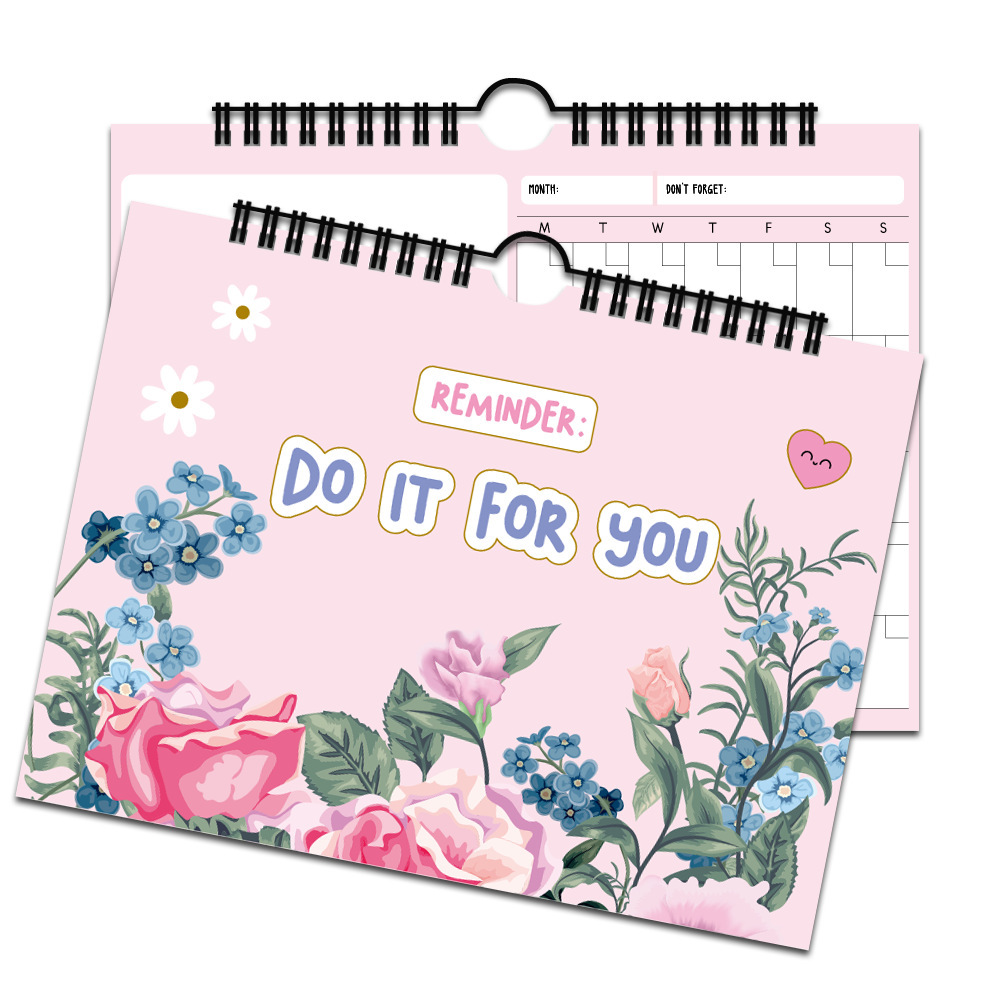 Title 6, Flower Theme Inspirational Notepad