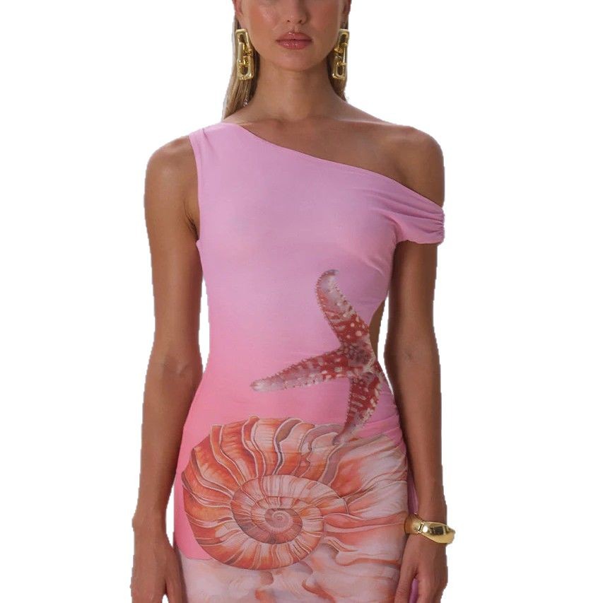 Design Sense Off-shoulder Slim Fit Waist Dress