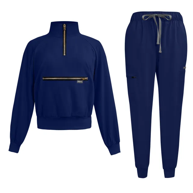 Thick Long Sleeve Trousers Hand Washing Suit Navy - Shop at LoveMi