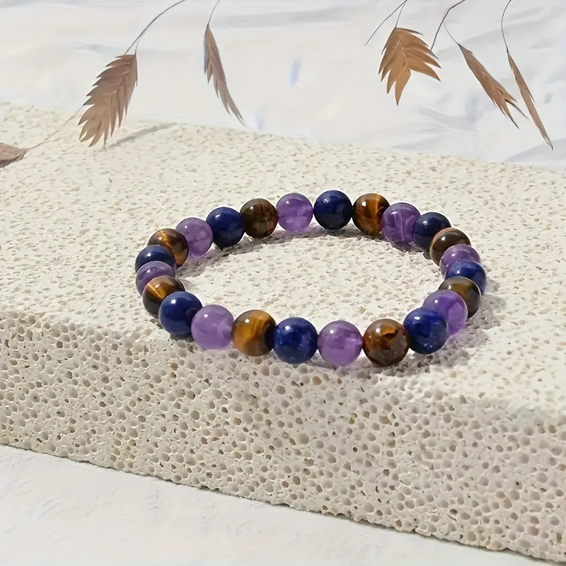 Retro Lapis Lazuli Tiger Eye Handmade Bracelet