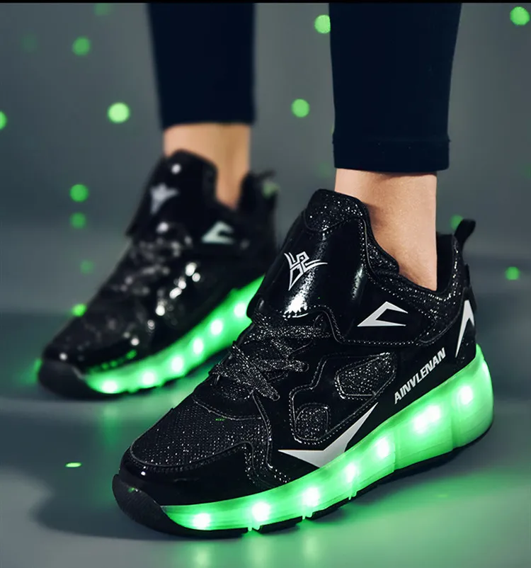 Title 19, LED Ultralight Luminous Charging Heelys Sports