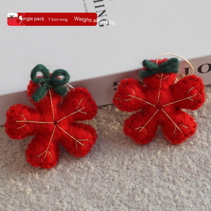 Wool Snowflake Red