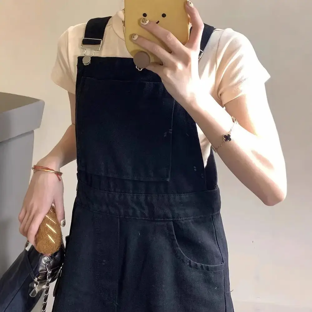 Womens Retro American-style Design Straight-leg Pants