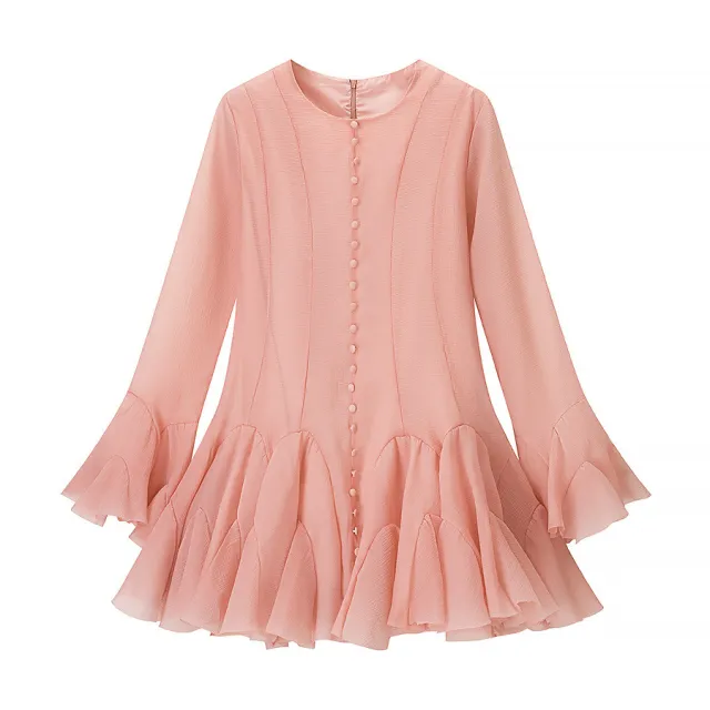 New Summer Special interest Design Slim Fit Short Dress Pink - Shop at LoveMi