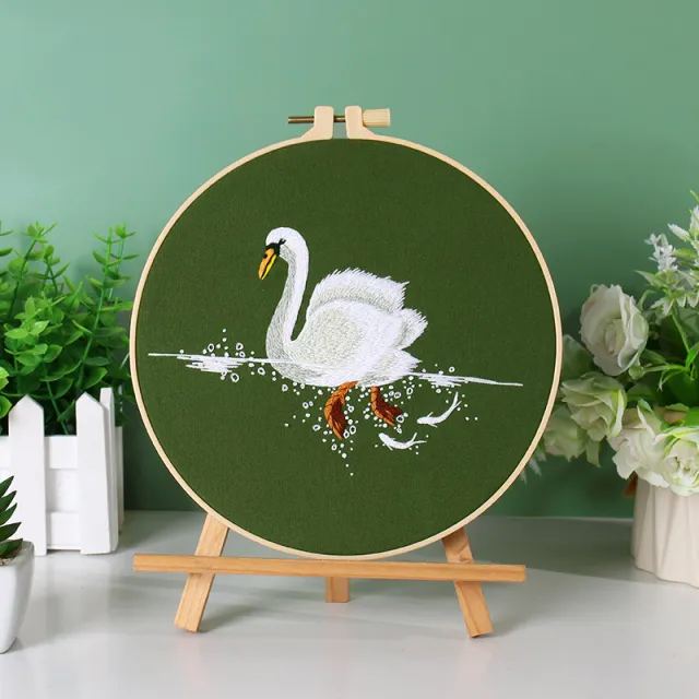 Original Embroidery Diy Handmade Material Package Cx0859 Swan Playing Water - Shop at LoveMi