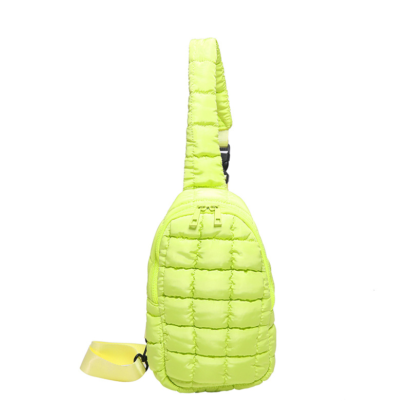 Cloud Chest Bag Female Pleated Down Diamond Crossbody Bag