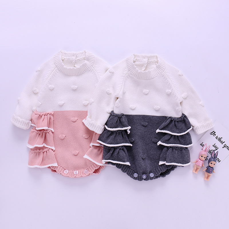 Title 17, European and American Knitted Romper Baby Cute ...