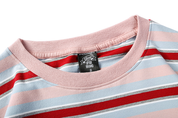 Title 14, Contrast stripes short sleeve shirt, a comforta...