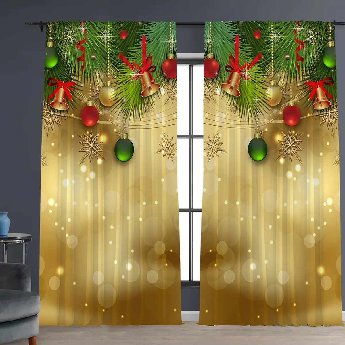 Digital Printed Christmas Curtains