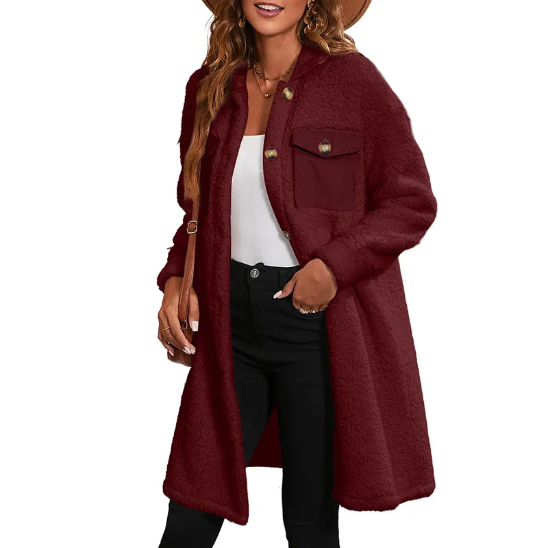 European And American Leisure Lambswool Warm Jacket For Women - P603