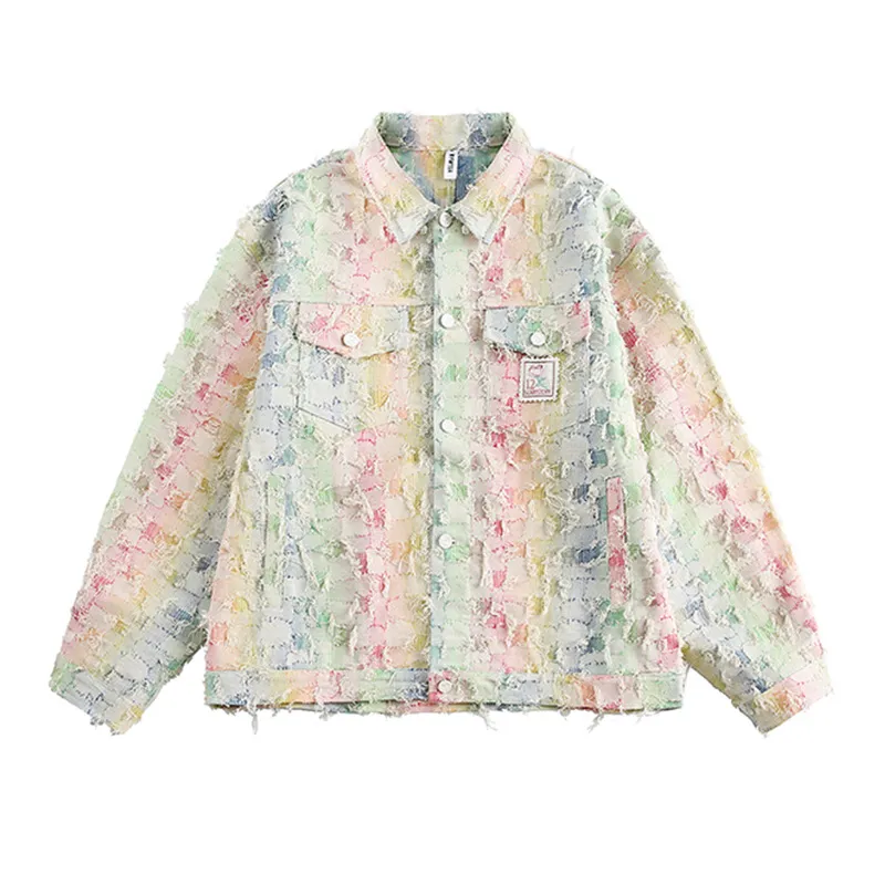 Colored Plaid Brushed Men's And Women's Coats - Color