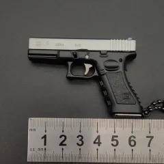 G17 Half Alloy Key Ring Model Guns Pendant Gift Toys - Silver Black Glk - View 1