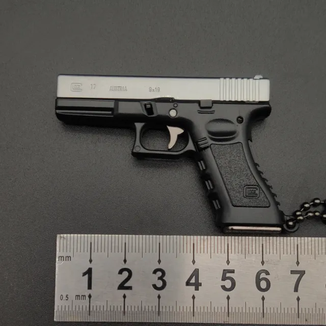 G17 Half Alloy Key Ring Model Guns Pendant Gift Toys Silver Black Glk - Shop at LoveMi
